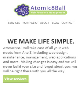 Atomic8Ball Mobile Website