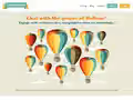 Helium Chat website homepage