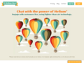 Helium Chat website homepage